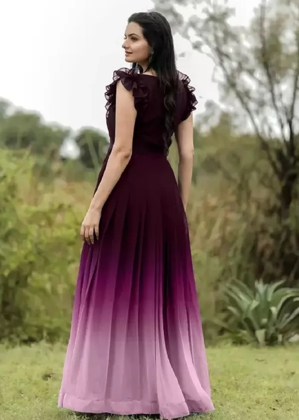 FOXDX_Purple_&_Pink_Women_Printed_Anarkali_Gown_Kurta