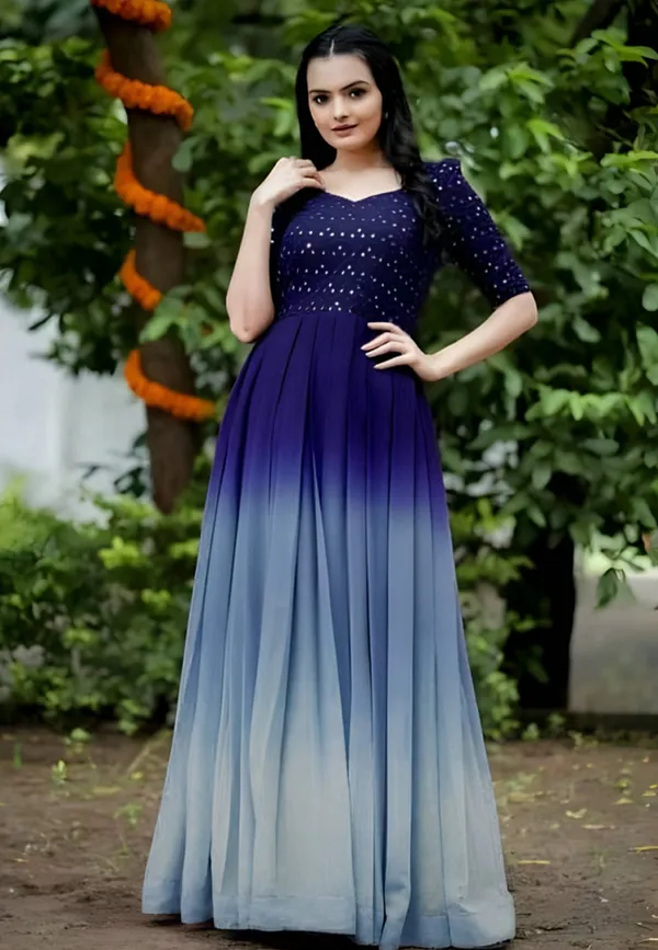 FOXDX_Navy_Blue_Women_Embroidered__Anarkali_Gown_Kurta