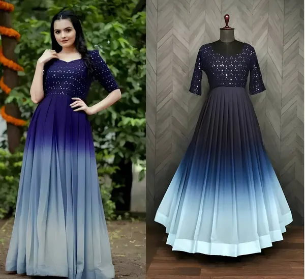 FOXDX_Navy_Blue_Women_Embroidered__Anarkali_Gown_Kurta