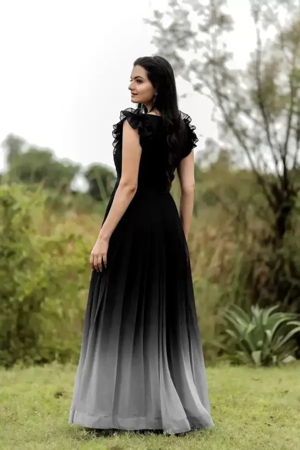 FOXDX_Black_Women_Embellished_Flared_Kurta