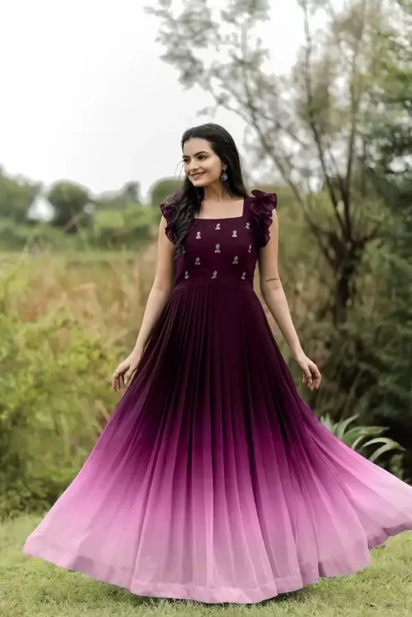FOXDX_Purple_Women_Printed_Flared_Kurta