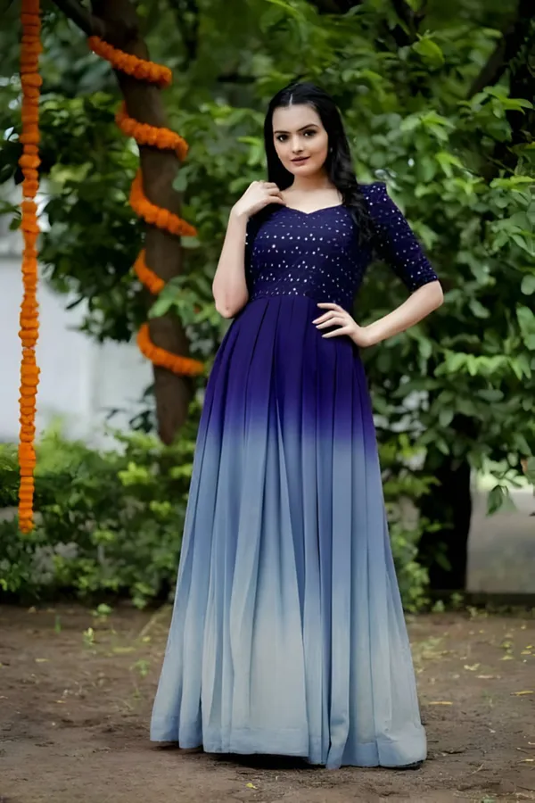 FOXDX_Blue_Women_Embellished_Anarkali_Gown_Kurta