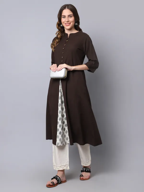 Brown_Cotton_Printed_Cut_Regular_Kurta