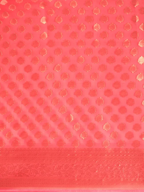 Indian_Women_Gajari__Organza_Silk_Land_Woven_Design_Zari_Pure_Cotton_Fusion_Saree