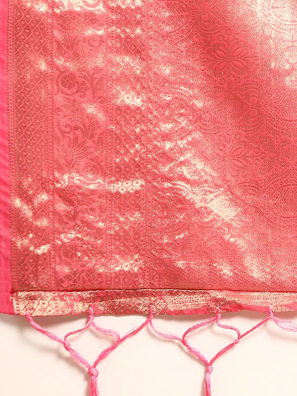 Indian_Women_Gajari__Organza_Silk_Land_Woven_Design_Zari_Pure_Cotton_Fusion_Saree