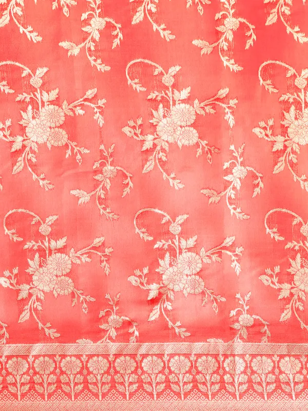 Indian_Women_Red_Organza_Silk_Land_Woven_Design_Zari_Pure_Cotton_Fusion_Saree