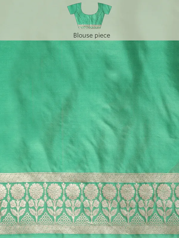 Indian_Women_Light_Green_Organza_Silk_Land_Woven_Design_Zari_Pure_Cotton_Fusion_Saree