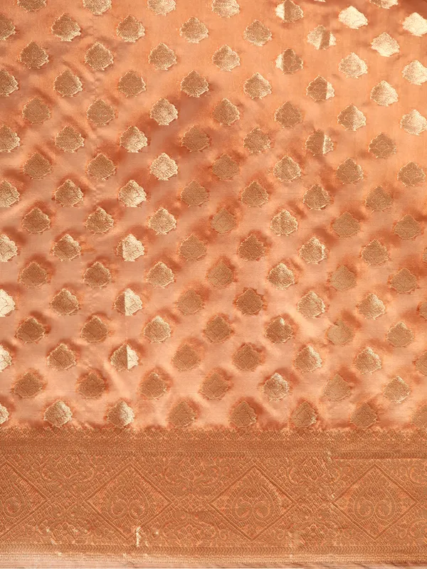Indian_Women_Brown_Organza_Silk_Land_Woven_Design_Zari_Pure_Cotton_Fusion_Saree
