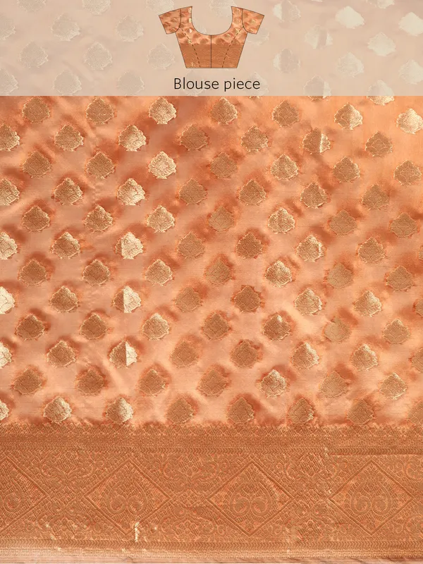 Indian_Women_Brown_Organza_Silk_Land_Woven_Design_Zari_Pure_Cotton_Fusion_Saree