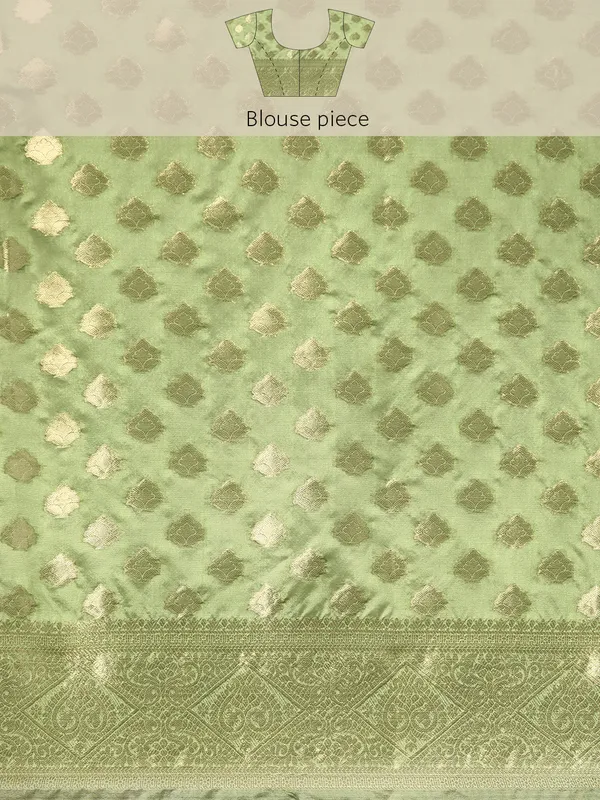 Indian_Women_Green_Organza_Silk_Land_Woven_Design_Zari_Pure_Cotton_Fusion_Saree