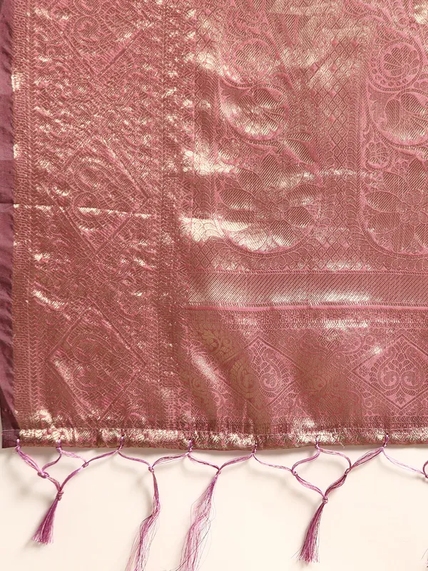 Indian_Women_Purple_Organza_Silk_Land_Woven_Design_Zari_Pure_Cotton_Fusion_Saree