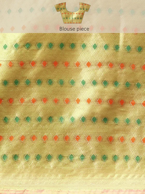 Indian_Women_Mehendi_Organza_Silk_Land_Woven_Design_Zari_Pure_Cotton_Fusion_Saree