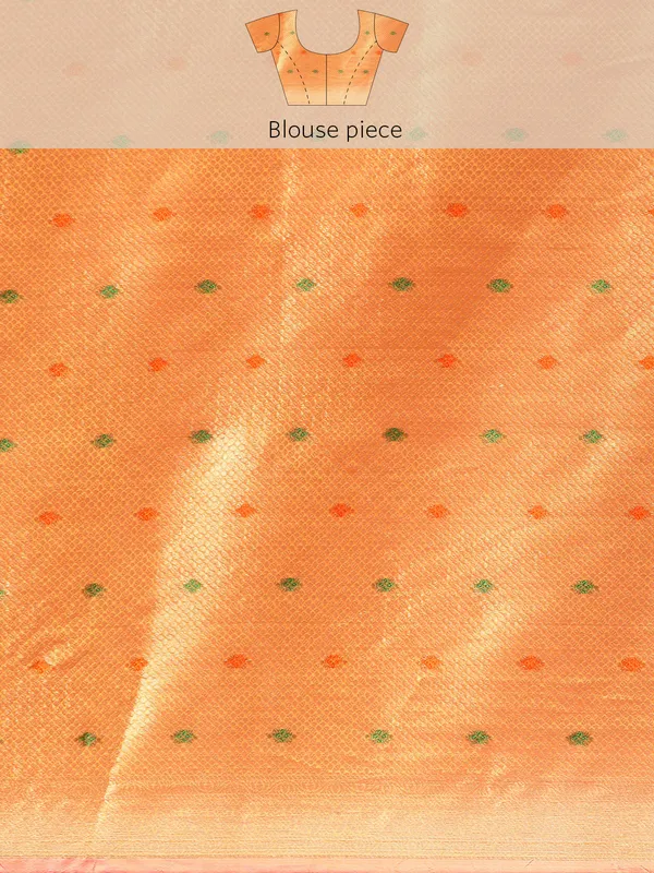 Indian_Women_Orange_Organza_Silk_Land_Woven_Design_Zari_Pure_Cotton_Fusion_Saree