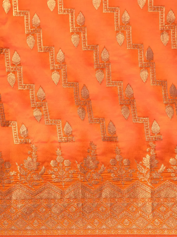 Indian_Women_Mustard__Organza_Silk_Land_Woven_Design_Zari_Pure_Cotton_Fusion_Saree