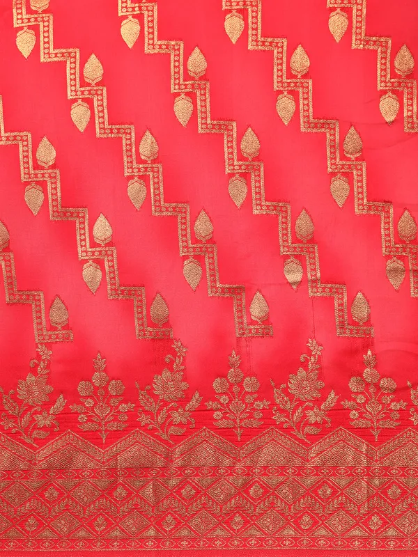 Indian_Women_Rani_Organza_Silk_Land_Woven_Design_Zari_Pure_Cotton_Fusion_Saree