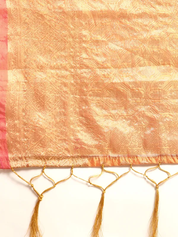 Indian_Women_Mustard__Organza_Silk_Land_Woven_Design_Zari_Pure_Cotton_Fusion_Saree