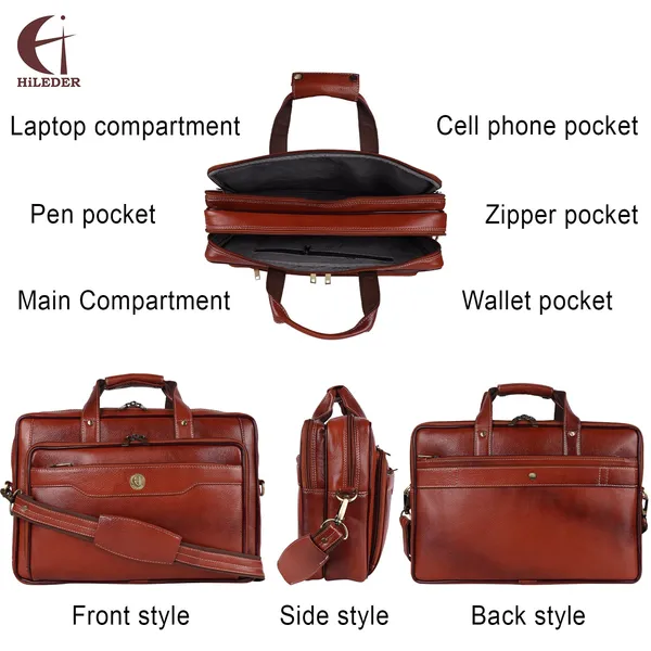 100%_pure_genuine_premium_ndm_leather_15_inch_stylish_briefcase_laptop_messenger_satchel_bag_for_men_women,_tan