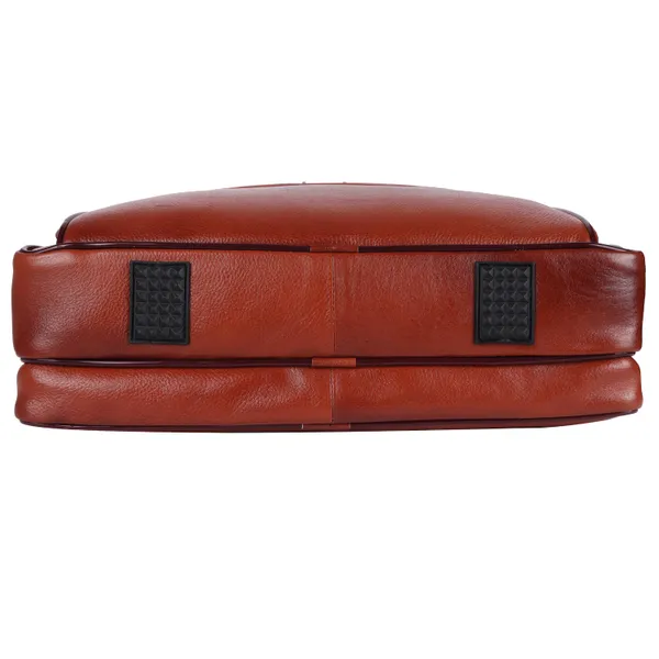 100%_pure_genuine_premium_ndm_leather_15_inch_stylish_briefcase_laptop_messenger_satchel_bag_for_men_women,_tan