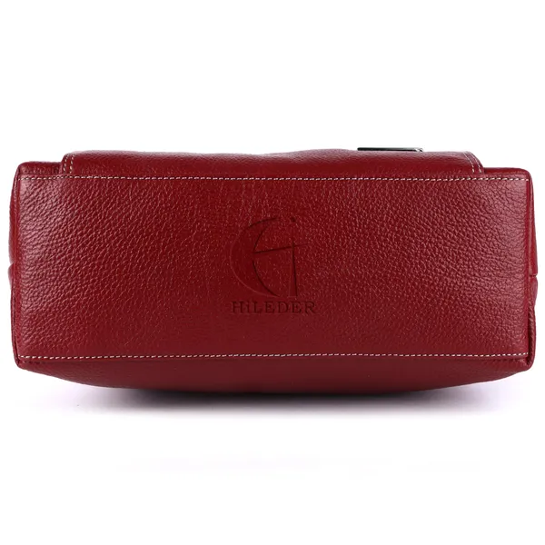 genuine_natural_leather_handbag_shoulder_tote_messenger_sling_top_handle_crossbody_bag_for_women_girls_|_front_zip_pocket_magnetic_closure_|_maroon