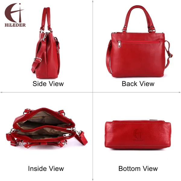 genuine_natural_leather_handbag_shoulder_tote_messenger_sling_top_handle_crossbody_bag_for_women_girls_|_front_zip_pocket_magnetic_closure_|_red