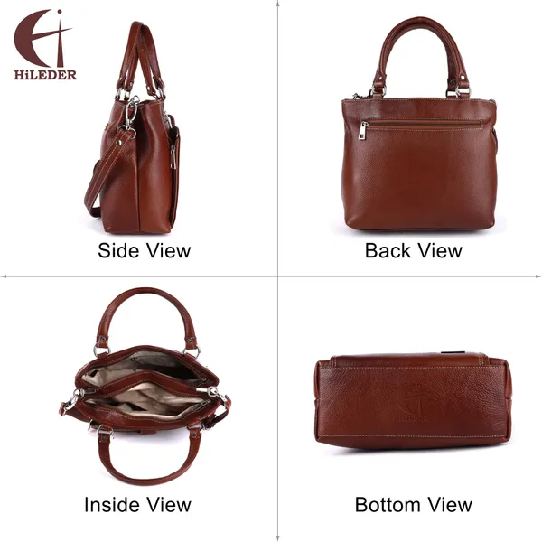 genuine_natural_leather_handbag_shoulder_tote_messenger_sling_top_handle_crossbody_bag_for_women_girls_|_front_zip_pocket_magnetic_closure_|_tan
