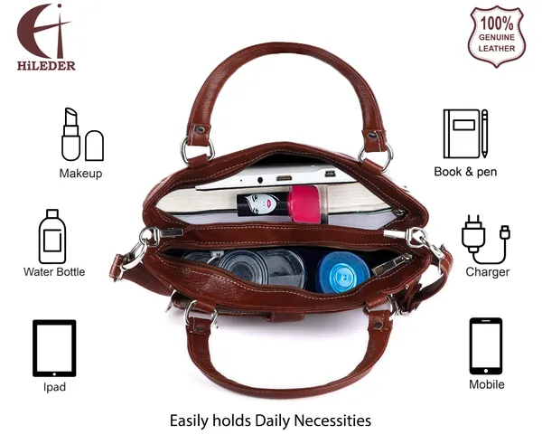 genuine_natural_leather_handbag_shoulder_tote_messenger_sling_top_handle_crossbody_bag_for_women_girls_|_front_zip_pocket_magnetic_closure_|_tan