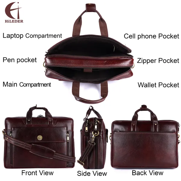 Pure_Brown_Leather_Stylish_15.5"_Laptop_Messenger_Travel_Office_Bag_For_Men__&_Women.