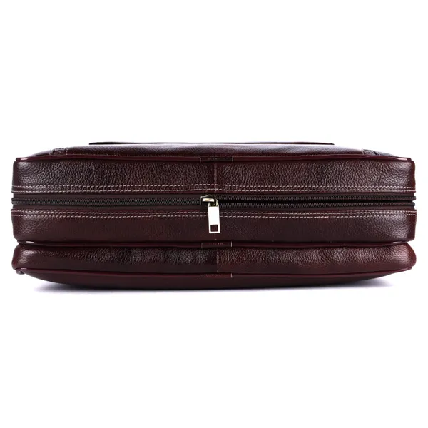 Pure_Brown_Leather_Stylish_15.5"_Laptop_Messenger_Travel_Office_Bag_For_Men__&_Women.