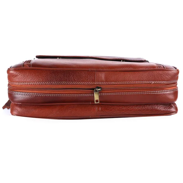100%_pure_genuine_leather_designer_16_inch_business_purpose_briefcase_laptop_messenger_office_bag,_tan