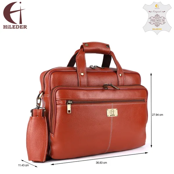 pure_genuine_leather_spacious_padded_laptop_compartment_stylish_14.5_inch_briefcase_laptop_messenger_office_bag_for_men_women,_tan