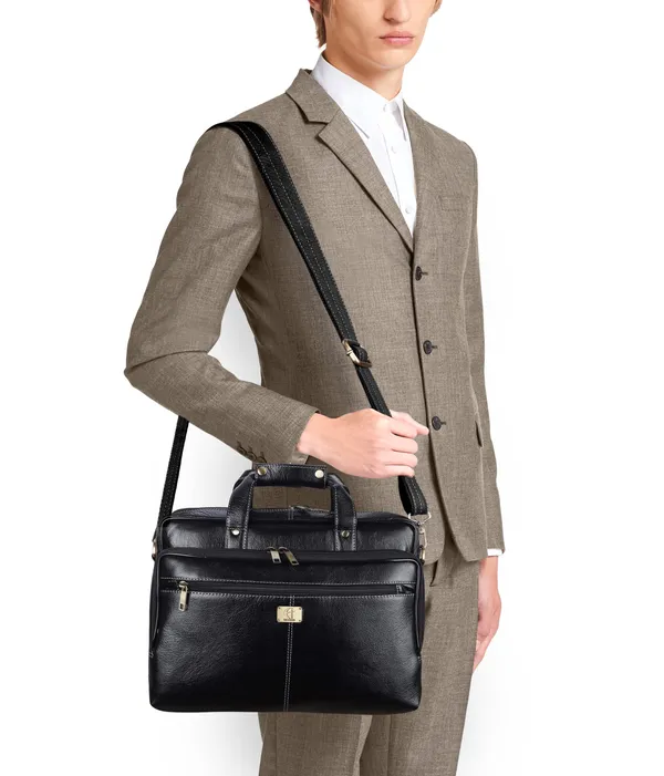 pure_genuine_leather_spacious_padded_laptop_compartment_stylish_14.5_inch_briefcase_laptop_messenger_office_bag_for_men_women,_black