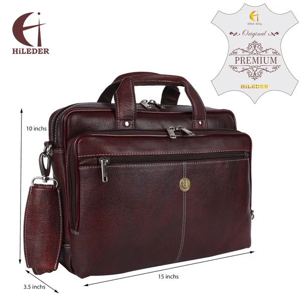 pure_genuine_leather_spacious_padded_laptop_compartment_stylish_14.5_inch_briefcase_laptop_messenger_office_bag_for_men_women,_brown