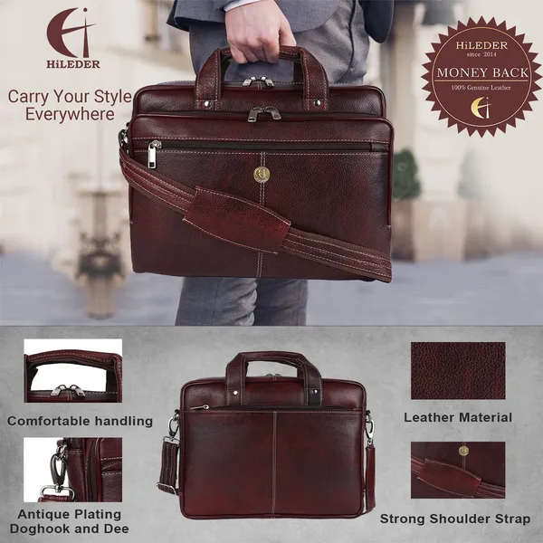 pure_genuine_leather_spacious_padded_laptop_compartment_stylish_14.5_inch_briefcase_laptop_messenger_office_bag_for_men_women,_brown