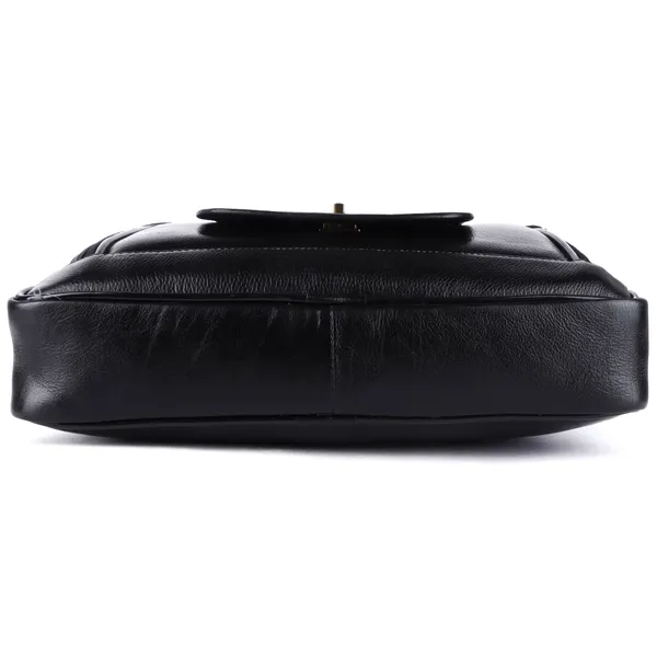 pure_genuine_leather_stylish_14_inches_designer_padded_laptop_compartment_briefcase_laptop_messenger_office_bag_for_gents_ladies,_black