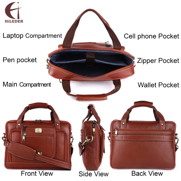 pure_genuine_leather_stylish_14_inches_designer_padded_laptop_compartment_briefcase_laptop_messenger_office_bag_for_gents_ladies,_zebra
