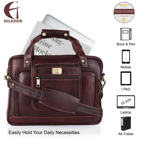 designer_padded_laptop_compartment_briefcase_laptop_messenger_office_bag_for_gents_ladies,_brown,_pure_genuine_leather_stylish_14_inches