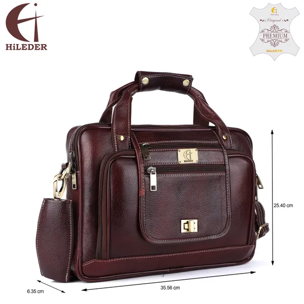 designer_padded_laptop_compartment_briefcase_laptop_messenger_office_bag_for_gents_ladies,_brown,_pure_genuine_leather_stylish_14_inches