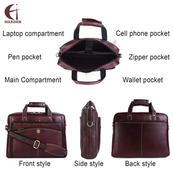 100%_pure_genuine_leather_15_inch_travel_briefcase_laptop_messenger_office_bag,_deep_brown