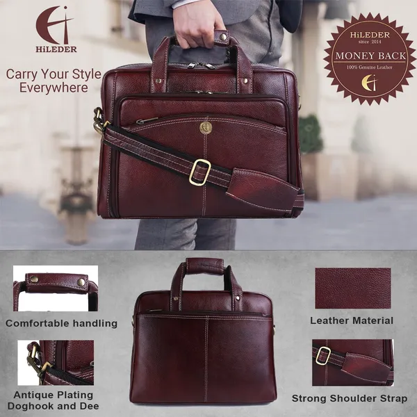 100%_pure_genuine_leather_15_inch_travel_briefcase_laptop_messenger_office_bag,_deep_brown