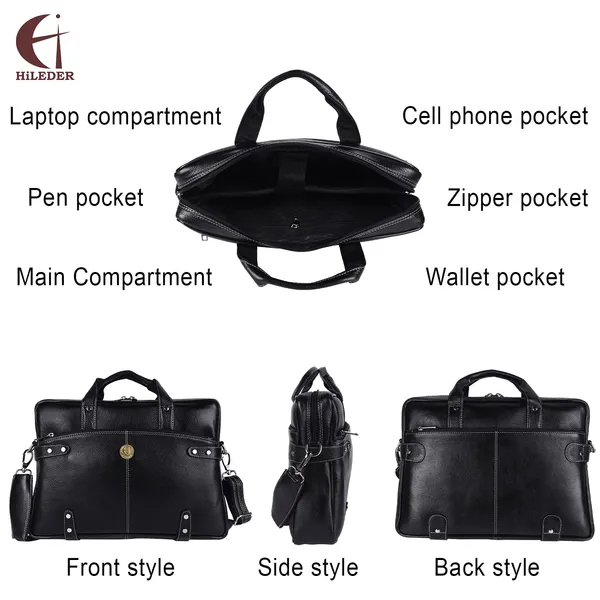 100%_pure_genuine_leather_gothic_style_15_inch_business_briefcase_laptop_messenger_office_bag_for_men_women,_black