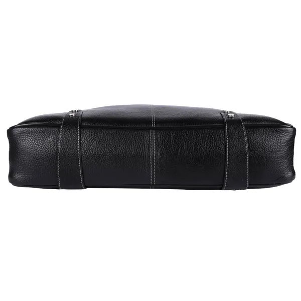 100%_pure_genuine_leather_gothic_style_15_inch_business_briefcase_laptop_messenger_office_bag_for_men_women,_black