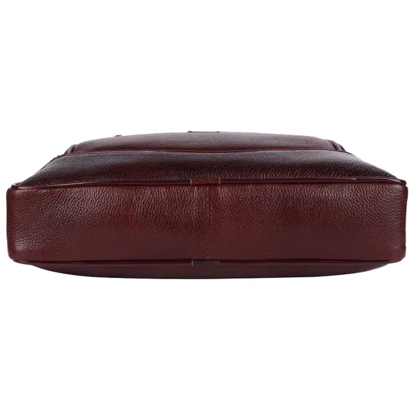 100%_pure_genuine_leather_15.5_inch_designer_briefcase_laptop_messenger_office_bag_for_men_boys,_deep_brown