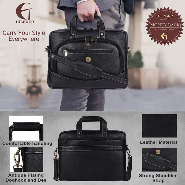 100%_pure_genuine_leather_15.5_inch_designer_briefcase_laptop_messenger_office_bag_for_men_boys,_black