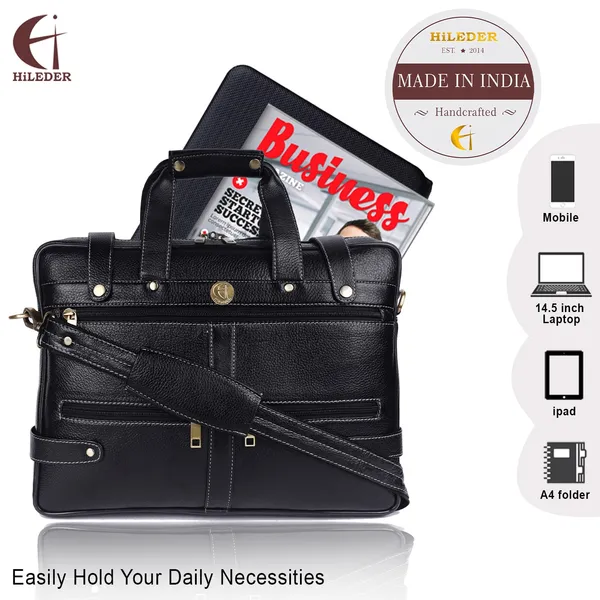 100%_pure_genuine_leather_stylish_15_inch_business_briefcase_laptop_messenger_office_bag,_black