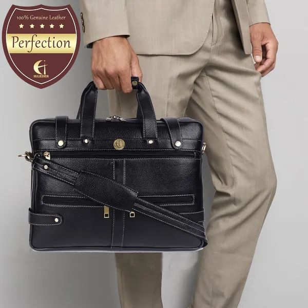 100%_pure_genuine_leather_stylish_15_inch_business_briefcase_laptop_messenger_office_bag,_black
