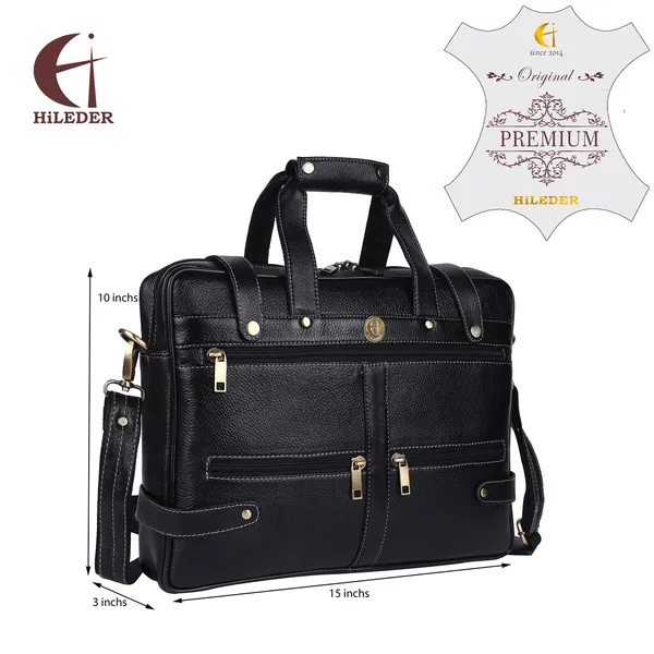 100%_pure_genuine_leather_stylish_15_inch_business_briefcase_laptop_messenger_office_bag,_black