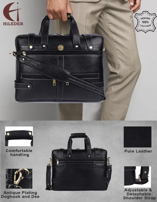 100%_pure_genuine_leather_stylish_15_inch_business_briefcase_laptop_messenger_office_bag,_black