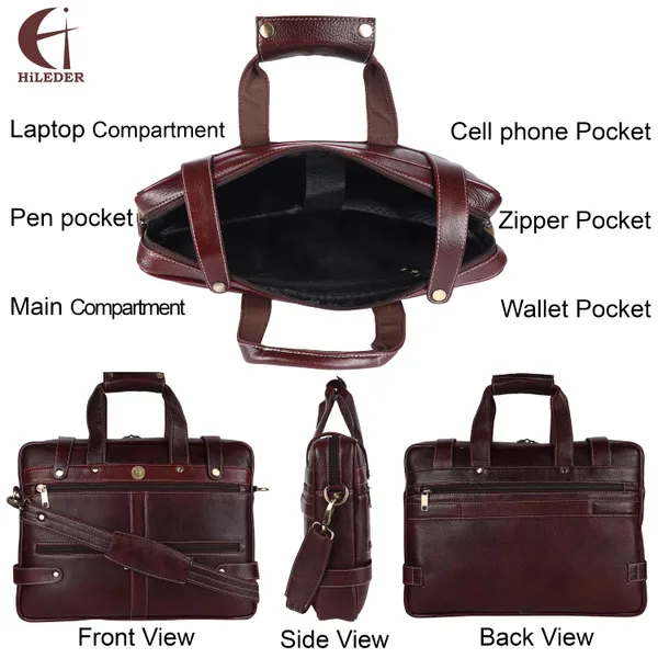 100%_pure_genuine_leather_15_inch_office_bag_briefcase_laptop_messenger_shoulder_bag,_brown