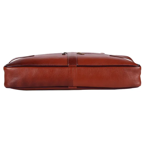 100%_pure_genuine_leather_stylish_15"_designer_office_briefcase_laptop_shoulder_messenger_bag_for_men_women,_tan