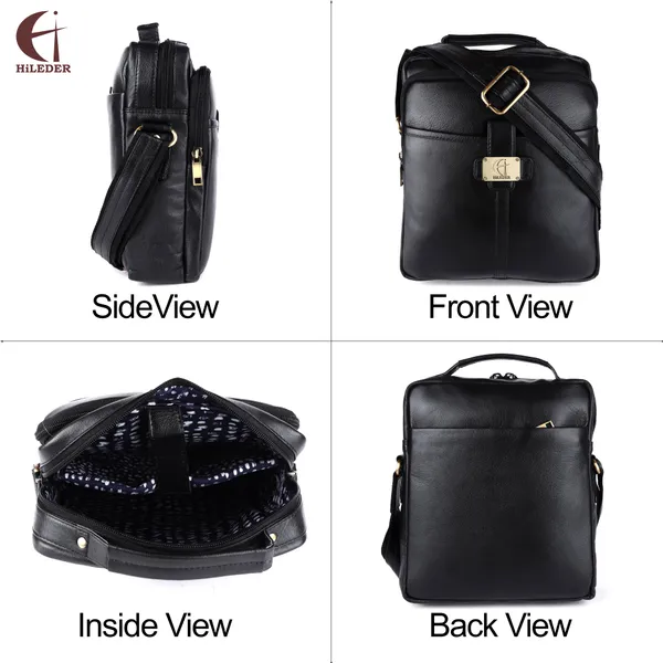 100%_pure_genuine_leather_stylish_11_inches_sling_cross_body_travel_office_tablet_bag_for_men_and_women,_black